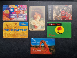 LOT 6 CARTES TELEPHONIQUES (M2114) TOUS PAYS (2 Vues) JORDAN LIMITED EDITION DELHAIZE ARCHES (6) - 1997