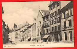 DAG-35 Morges. Rue Du Lac  Eglise. Petite Animation. Non Circulé  Editeur Staub - Morges