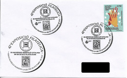 SPAIN. POSTMARK. 50th ANNIVERSARY OF THE CATALAN FEDERATION OF PHILATELIC SOCIETIES. VILANOVA I LA GELTRU. 2022 - Macchine Per Obliterare (EMA)