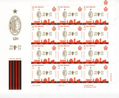 2019 - SAN MARINO - Milan Calcio 1 Minifoglio -  NH - ** - Neufs