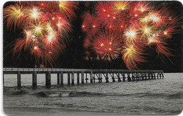 Namibia - Telecom Namibia - Happy New Year, Fireworks At Pier In Sea, 10$, 2001, Used - Namibia