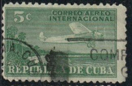 Cuba 1931 Poste Aérienne Yv. N°4 - Avion Survolant La Côte - Oblitéré - Poste Aérienne