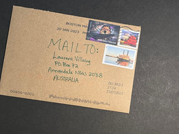 (3 Oø 13) Letter Posted From USA To Australia (during COVID-19)  2023 - Storia Postale