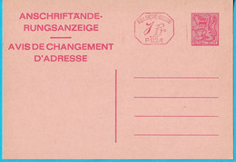 Changement D'adresse: N° 24, V, P 024. - Adreswijziging