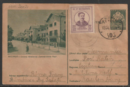 1955 - RUMÄNIEN - Bedarfsbeleg / Postkarte,  Gelaufen V. Galati Nach Raten /DE - S.Scan  (Bb2002 Rom) - Covers & Documents