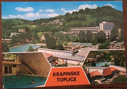 Cpm Yougoslavie Croatie, Hotel? Krapinske Toplice Multivues, Station Thermale, écrite - Yougoslavie