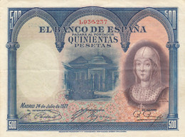 CRBS0666 BILLETE ESPAÑA 500 PESETAS 1927 MBC+ - 500 Pesetas