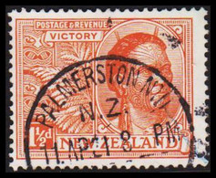 1920. New Zealand. Victory Stamps 1½ D  Maori. LUXUS Cancelled PALMERSTON NTH 11. AP 21.  (MICHEL 157) - JF529398 - Gebraucht