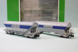 Arnold - 2 WAGONS CEREALIERS Soufflet SNCF ép. V VI Réf. HN6510 Neuf NBO N 1/160 - Goods Waggons (wagons)