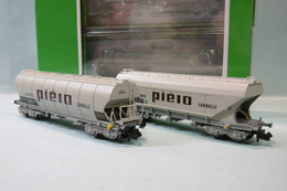 Arnold - 2 WAGONS CEREALIERS Piéto Lamballe SNCF ép. IV Réf. HN6511 Neuf NBO N 1/160 - Goods Waggons (wagons)