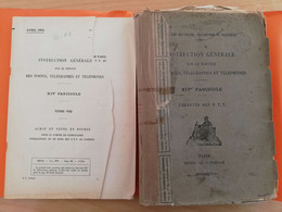L82 - 1931 Instruction Générale Des Postes Et Des Télégraphes   XIVe Fascicule (emprunts Des PTT)+édition De 1955 - Postadministraties