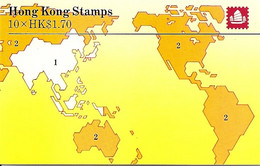 HONGKONG, Booklet 18a 2, 1987, 10x$1.70 Elizabeth Blue, Margin Pane Near The Fold - Postzegelboekjes