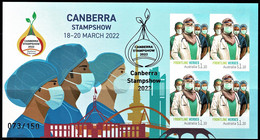 Australia 2022 Frontline Heroes IMPERFORATE MS MNH OP Canberra Stampshow 073/150 - Unused Stamps