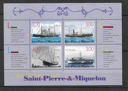 Saint-Pierre-et-Miquelon Bloc Feuillet N°7 ** Neuf Sans Charnière Les Bateaux De Saint Pierre Et Miquelon - Blocks & Sheetlets