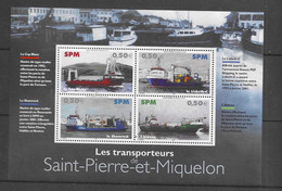 Saint-Pierre-et-Miquelon Bloc Feuillet N°10 ** Neuf Sans Charnière Les Navires Transporteurs De Saint Pierre Et Miquelon - Blokken & Velletjes