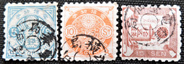 Timbres Télégraphe Japon 1885 Telegraph Stamps   Stampworld N°   5 à 7 - Telegraphenmarken