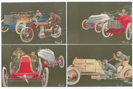 CPA Fernel Serie De 10 Cartes Sur Les Courses Automobiles - Fernel