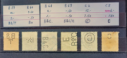 02 - 23  //  Suisse - Sélection De Perfin //  B59 - B60 - B68 - B69 - C2 - C5  --  Tous TB - - Perfins