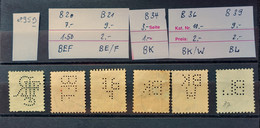 02 - 23  //  Suisse - Sélection De Perfin //  B20 - B? - B21 - B34 - B36 - B39  --  Tous TB - - Gezähnt (perforiert)