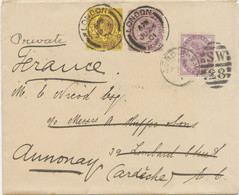 GB 1901 Superb RE-DIRECTED Cover First Sent From LONDON SW 28 To LONDON EC, Franked With QV 1d Lilac (inland Letter - Briefe U. Dokumente
