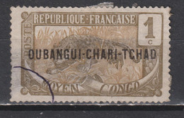 Timbre Oblitéré D'Oubangui Chari Tchad De 1915 N°1 - Oblitérés