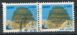 EGYPT-2002 -  SNEFRU'S PYRAMID PAIR OF STAMPS, SG # 2237a, USED. - Gebruikt