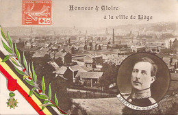 Belgique - Honneur Et Gloire à La Ville De Liège - Albert I Roi Des Belges - Panorama - Carte Postale Ancienne - Other & Unclassified