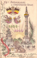 Belgique - 75ème Anniversaire De L'indépedance Belge - Colorisé - Contitution - Lion - Carte Postale Ancienne - Other & Unclassified
