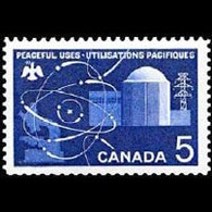 CANADA 1966 - Scott# 449 Atomic Reactor Set Of 1 MNH - Unused Stamps