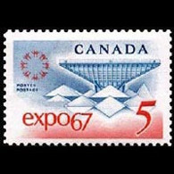 CANADA 1967 - Scott# 469 Montreal Expo. Set Of 1 MNH - Unused Stamps