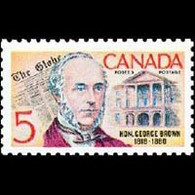 CANADA 1968 - Scott# 484 George Brown Set Of 1 MNH - Unused Stamps