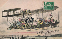 Lizy Sur Ourcq * Souvenir Du Village * Surréalisme , Homme Dans Une Avion Biplan - Lizy Sur Ourcq