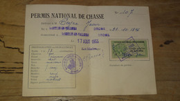 Timbre Permis De Chasse 1955, Saint Sorlin En Valloire   ............ CL-234 - Covers & Documents