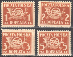 Poland 1945 - Postage Due - Mi.100-03 - MNH(**) - Postfrisch - Impuestos