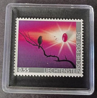 Liechtenstein 2017, Sunset , Stamp With Ruby Crystal  ,  UNUSUAL - Unused Stamps