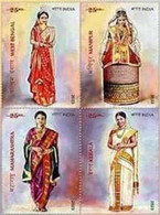 India 2023 BRIDAL COSTUMES OF INDIA 4v SET MNH As Per Scan - Autres & Non Classés