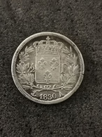 1/2 FRANC ARGENT 1830 A PARIS CHARLES X 376754 EX. FRANCE / SILVER - 1/2 Franc