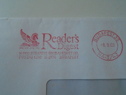 AD00012.174   Hungary   Cover  -EMA Red Meter Freistempel-  2003 Budapest -Reader's Digest - Automaatzegels [ATM]
