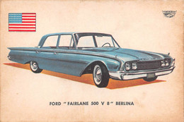 11948 "FORD FAIRLANE 500 V8 BERLINA 93 - AUTO INTERNATIONAL PARADE - SIDAM TORINO - 1961" FIGURINA CARTONATA ORIG. - Motori