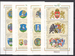 Hungary 1997 Mi#Block 238,239,240,241 Mint Never Hinged - Unused Stamps