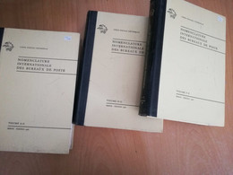 L176 - 1968 Nomenclature Internationale Des Bureaux De Poste 3 Volumes UPU (A-G+H-O+P-Z) PTT Postes - Administrations Postales