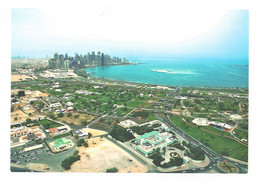 Postcard With Amazing Modern View Of Doha Qatar - Buildings Arabian Sea Art Architecture Skyscrapers Scenery - Qatar