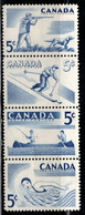 1726 - CANADA - 1957 - SC#: 365-368a - MNH - CANADA'S OUTDOOR RECREATION FACILITIES - Unused Stamps