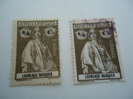 LOURENCO MARQUES PORTUGAL 2 USED STAMPS PEOPLES - Lourenco Marques