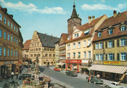 Kitzingen Am Main, Marktstraße, Rathaus, Geschäfte, PKWs, Nicht Gelaufen - Kitzingen