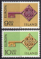 ISLAND 1968 Mi-Nr. 417/18 ** MNH - CEPT - Neufs