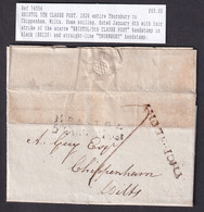 Bristol Clause Post 1826 Entire Thornbury To Chippenham, Thornbury Straightline - ...-1840 Precursores