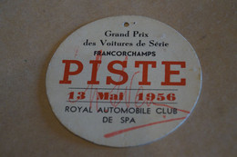 Ancien Laisser Passer De Presse,Francorchamps 1956,grand Prix Voitures De Série ,pour Collection - Altri & Non Classificati