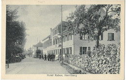 HERRLIBERG: Animierte Strassenpassage Vor Hotel Raben 1926 - Herrliberg