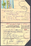 Cb5008 ZAIRE 1974, Inga Dam & Telecom Stamps On Businga Mandat - Lettres & Documents